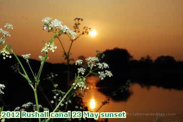  can 2012 Rushall canal 23 May sunset