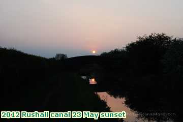  can 2012 Rushall canal 23 May sunset