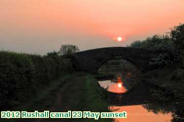  can 2012 Rushall canal 23 May sunset