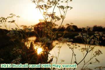  can 2012 Rushall canal 28th May sunset