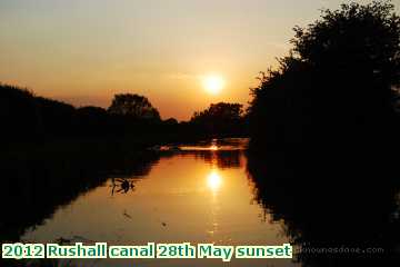  can 2012 Rushall canal 28th May sunset