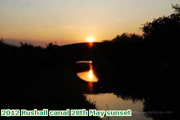  can 2012 Rushall canal 28th May sunset