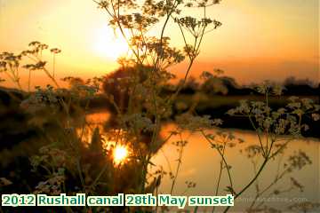  can 2012 Rushall canal 28th May sunset