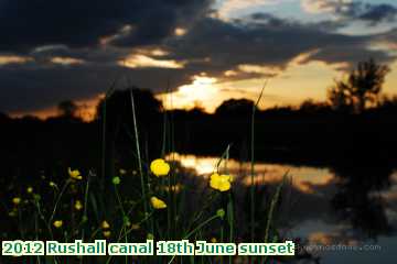  can 2012 Rushall canal 18th June sunset