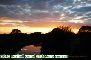  can 2012 Rushall canal 19th June sunset