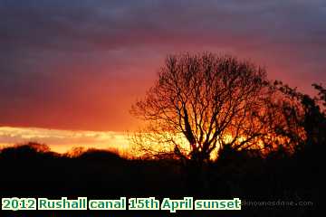  can 2012 Rushall canal 15th April sunset