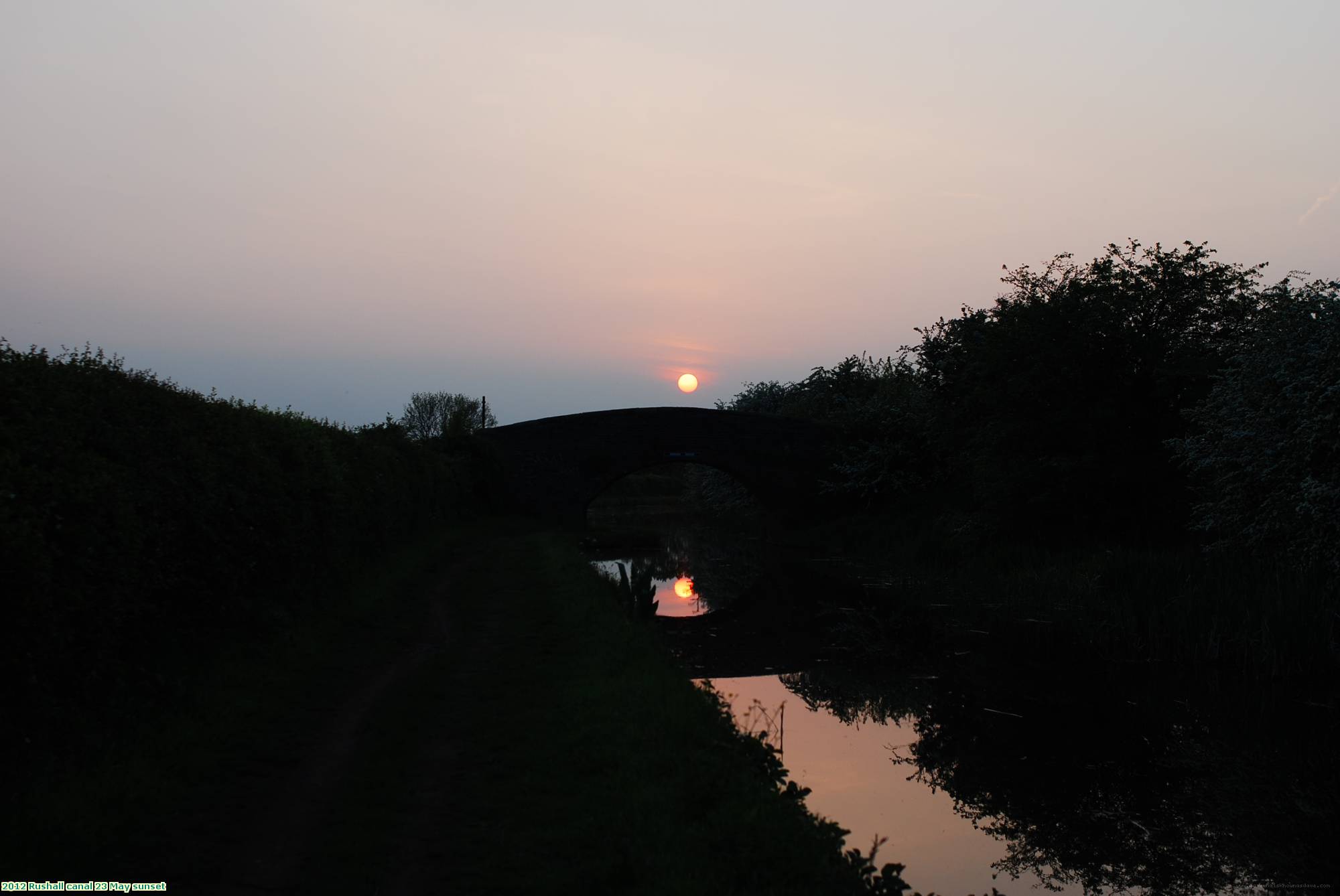 2012 Rushall canal 23 May sunset