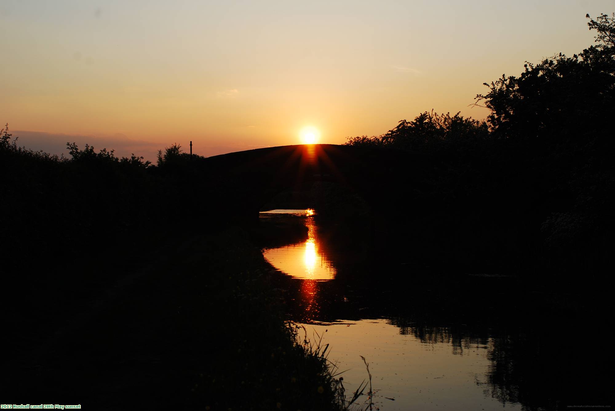 2012 Rushall canal 28th May sunset