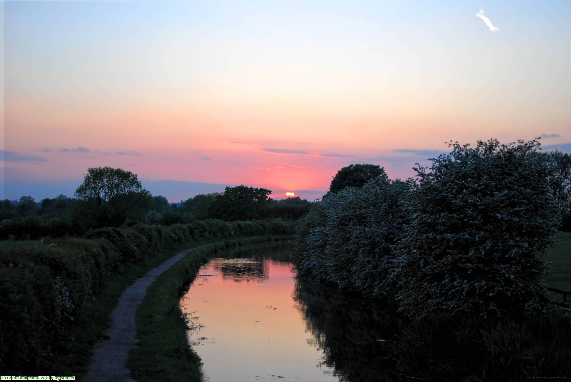 2012 Rushall canal 28th May sunset