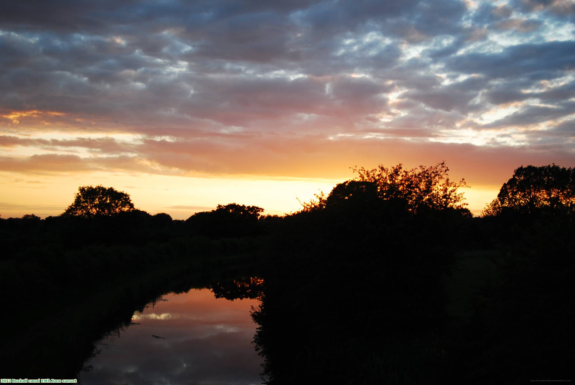 2012 Rushall canal 19th June sunset