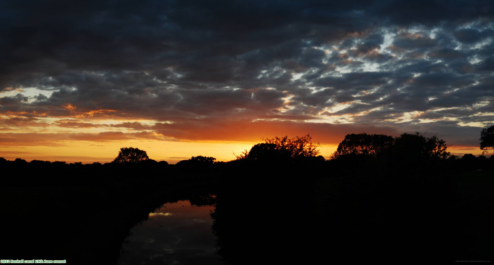 2012 Rushall canal 19th June sunset