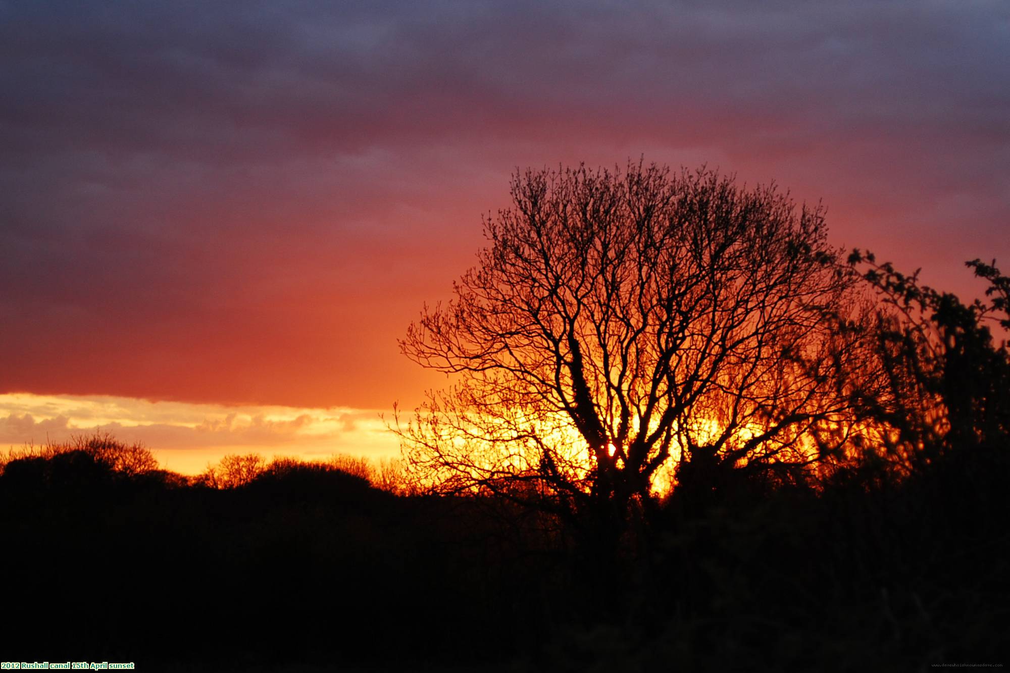 2012 Rushall canal 15th April sunset