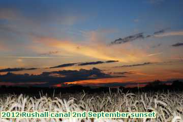  can2 2012 Rushall canal 2nd September sunset