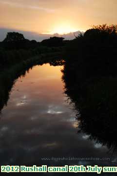  can2 2012 Rushall canal 20th July sunset