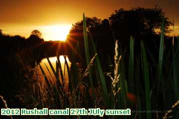  can2 2012 Rushall canal 27th JUly sunset