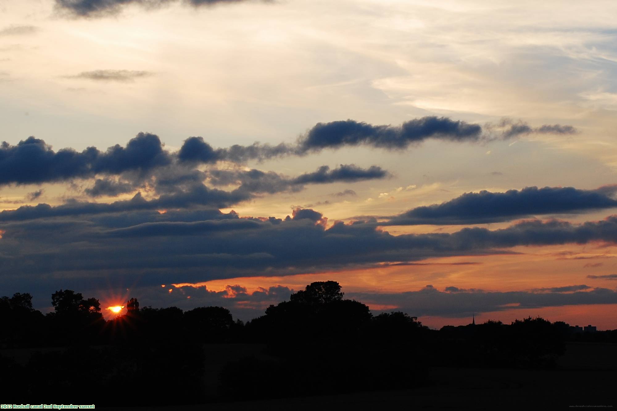 2012 Rushall canal 2nd September sunset