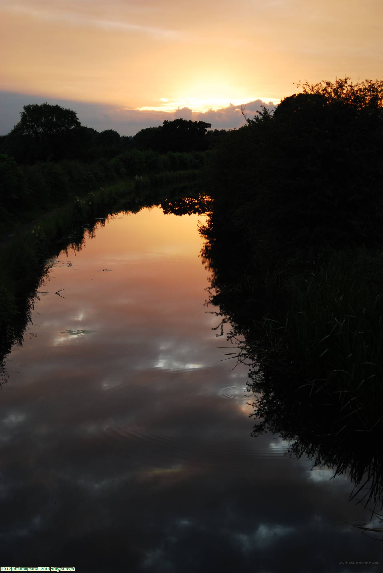 2012 Rushall canal 20th July sunset