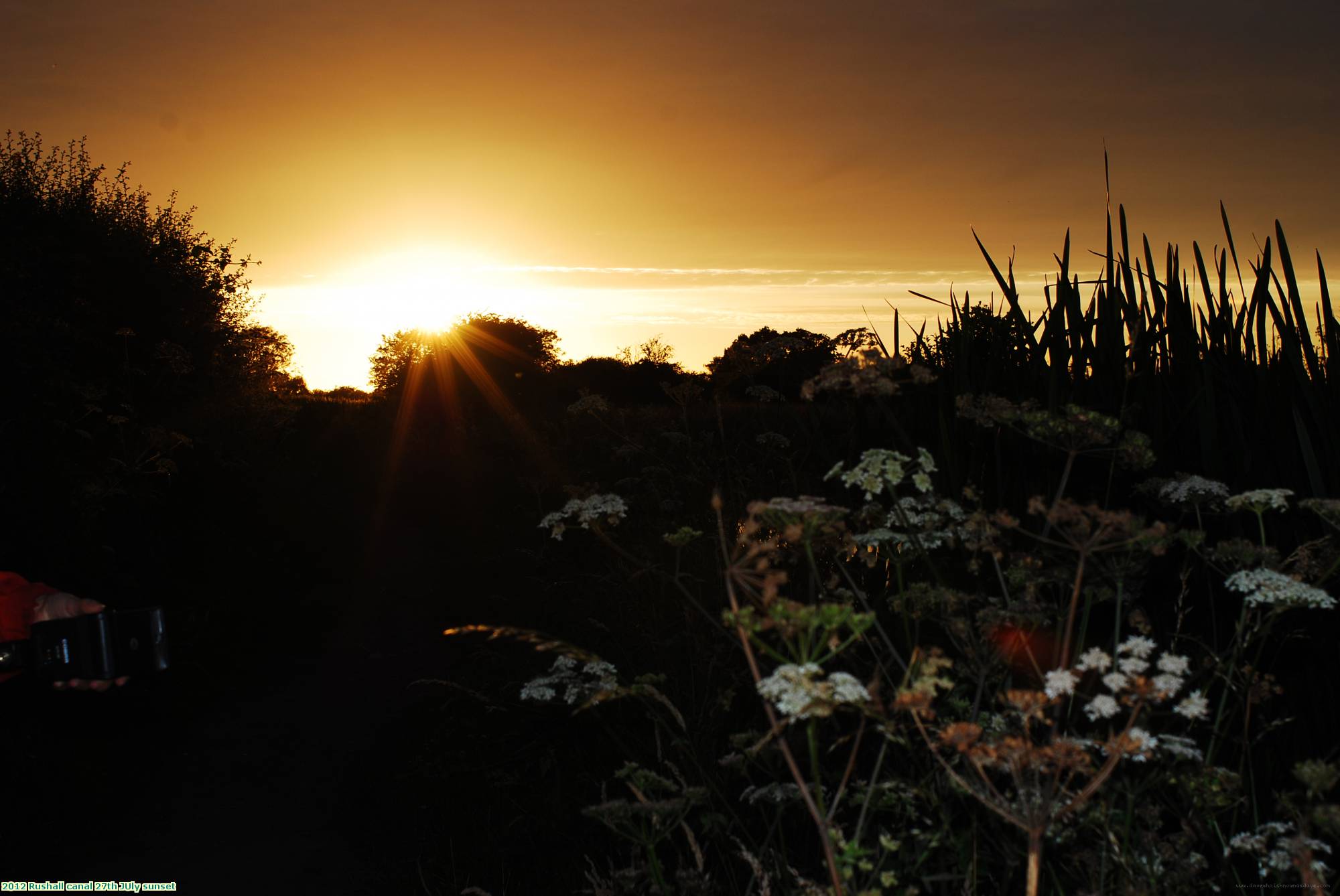 2012 Rushall canal 27th JUly sunset