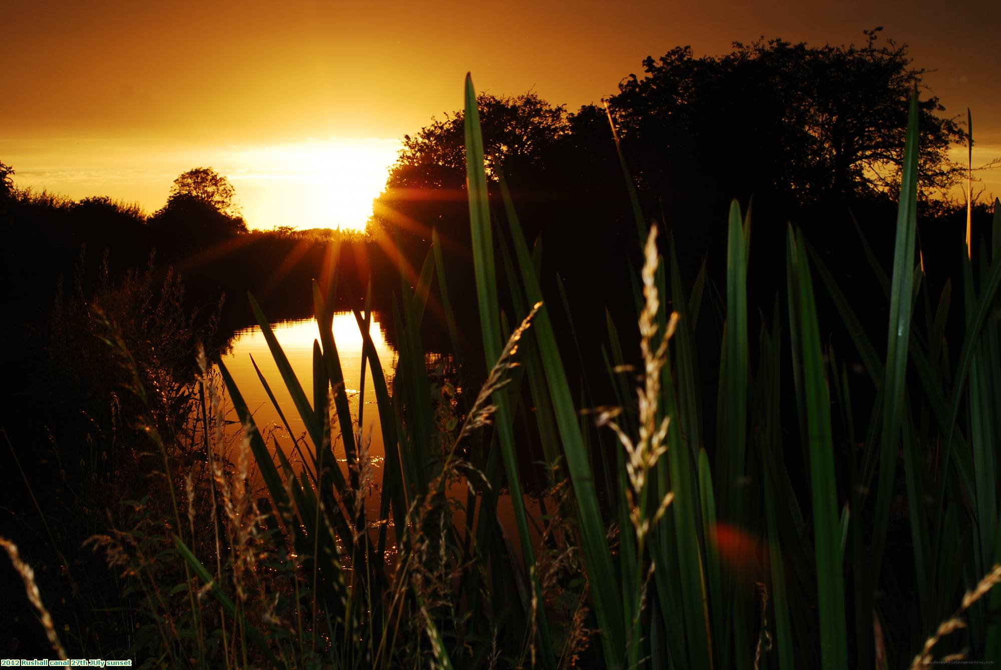 2012 Rushall canal 27th JUly sunset