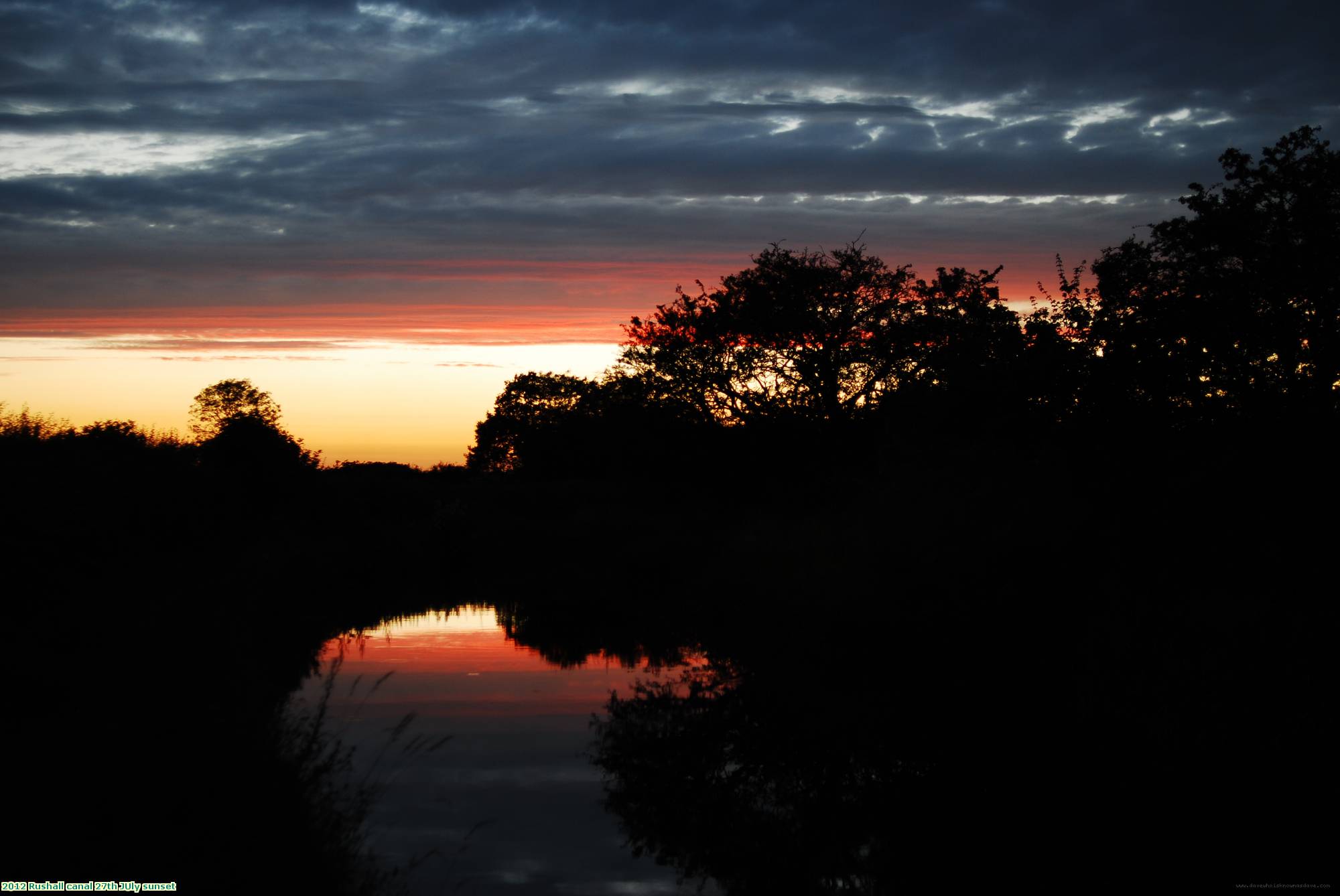 2012 Rushall canal 27th JUly sunset