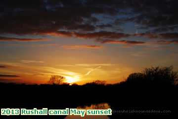  can 2013 Rushall canal May sunset