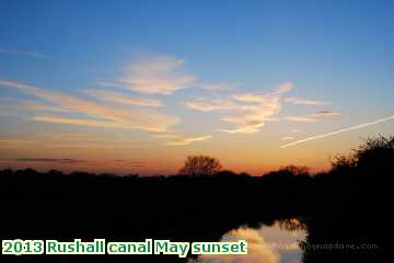  can 2013 Rushall canal May sunset