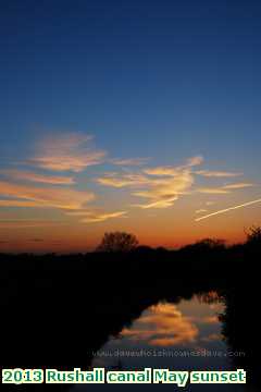  can 2013 Rushall canal May sunset