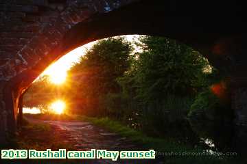  can 2013 Rushall canal May sunset