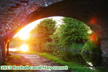  can 2013 Rushall canal May sunset