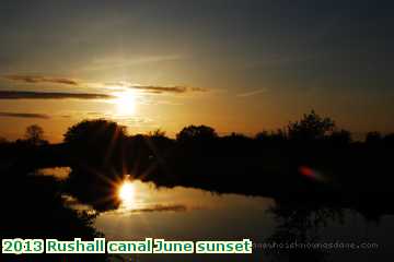  can 2013 Rushall canal June sunset