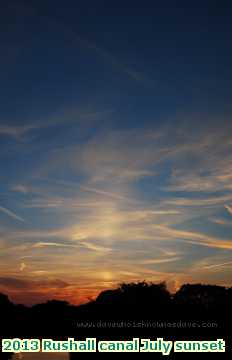  can 2013 Rushall canal July sunset