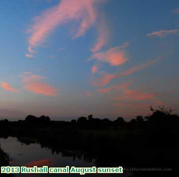  can 2013 Rushall canal August sunset