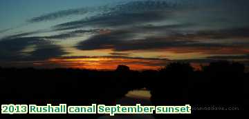  can 2013 Rushall canal September sunset