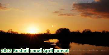  can 2013 Rushall canal April sunset