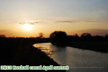  can 2013 Rushall canal April sunset