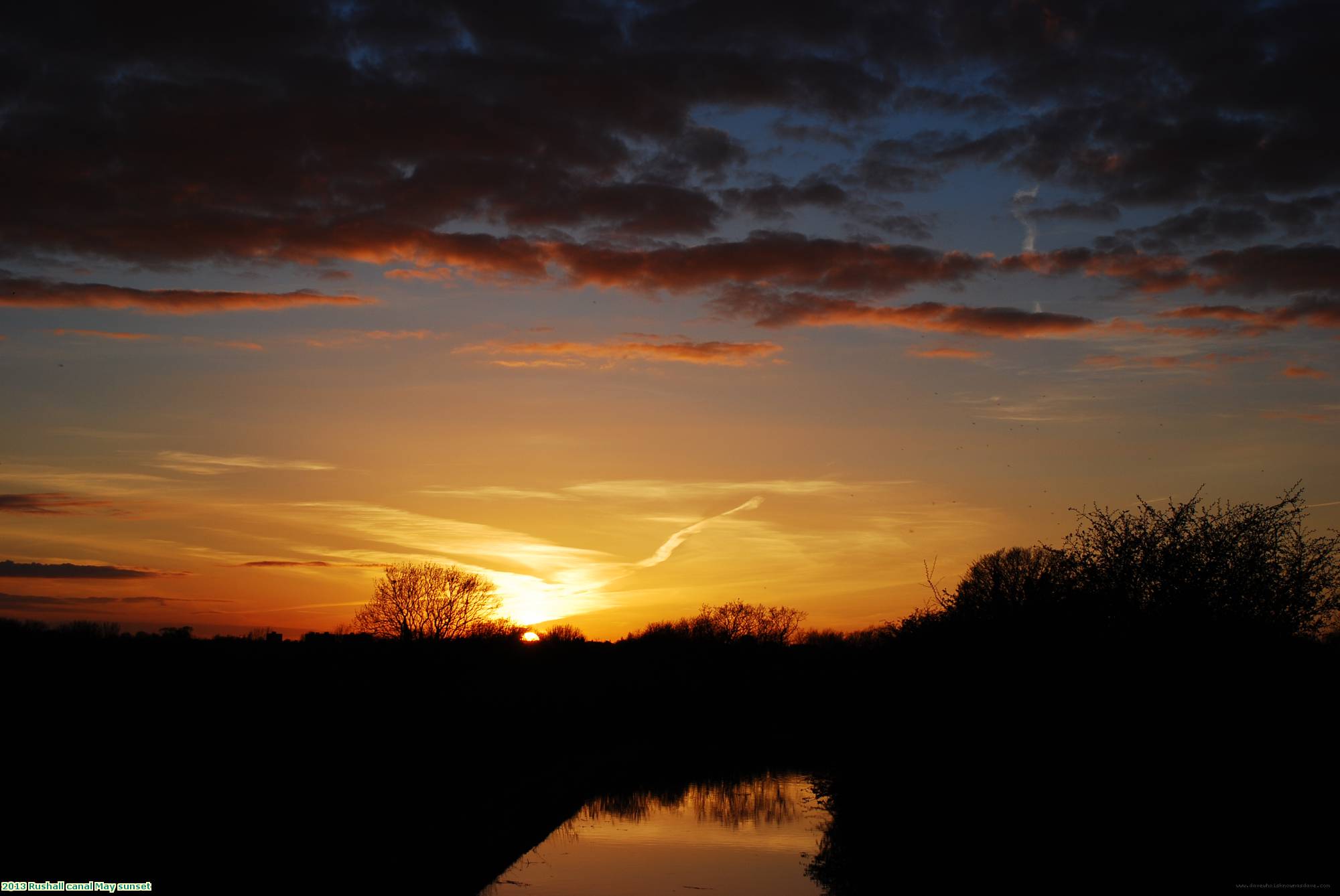 2013 Rushall canal May sunset