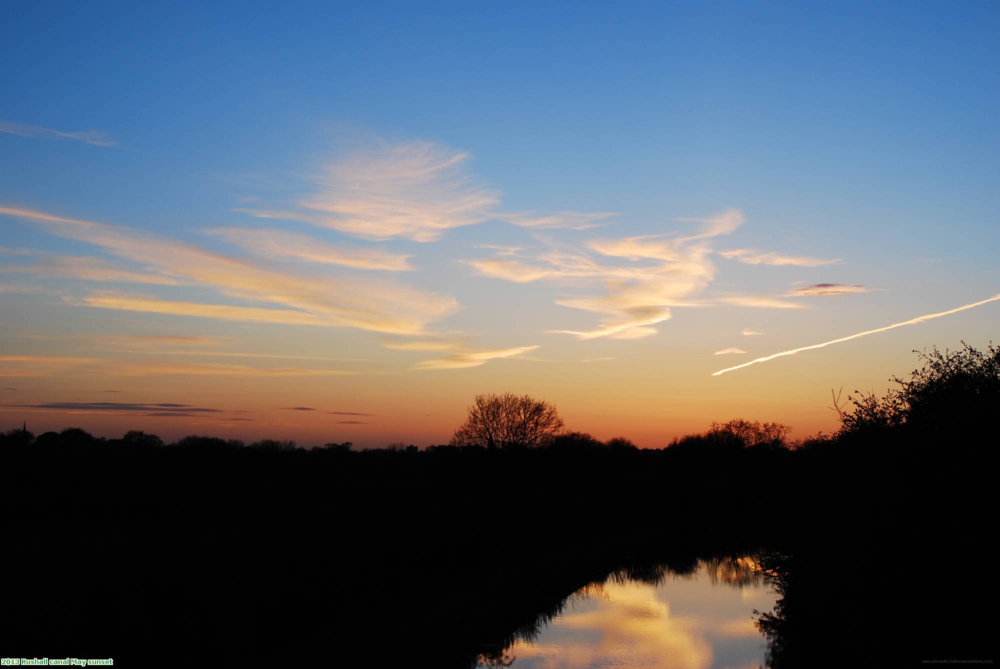 2013 Rushall canal May sunset