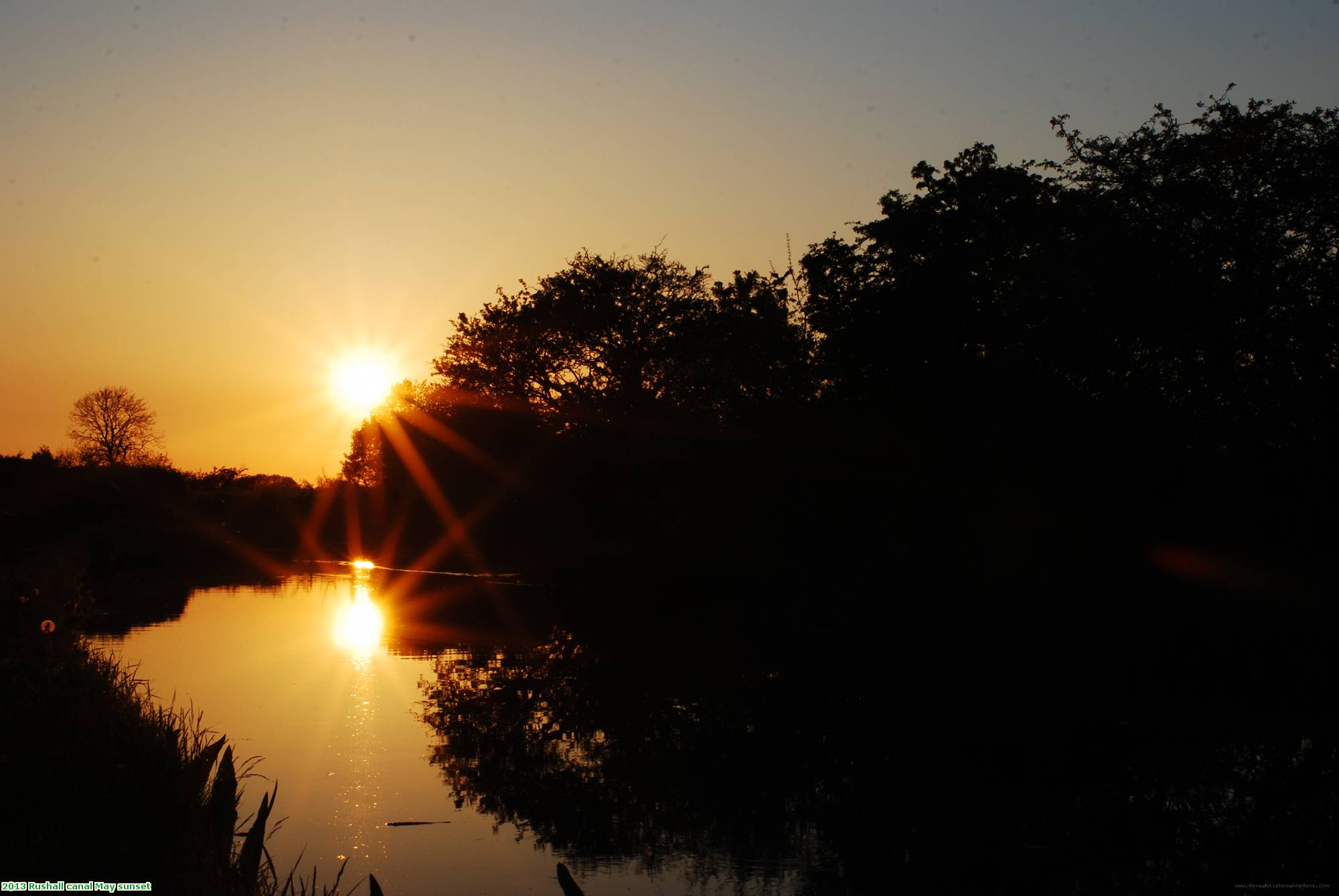 2013 Rushall canal May sunset