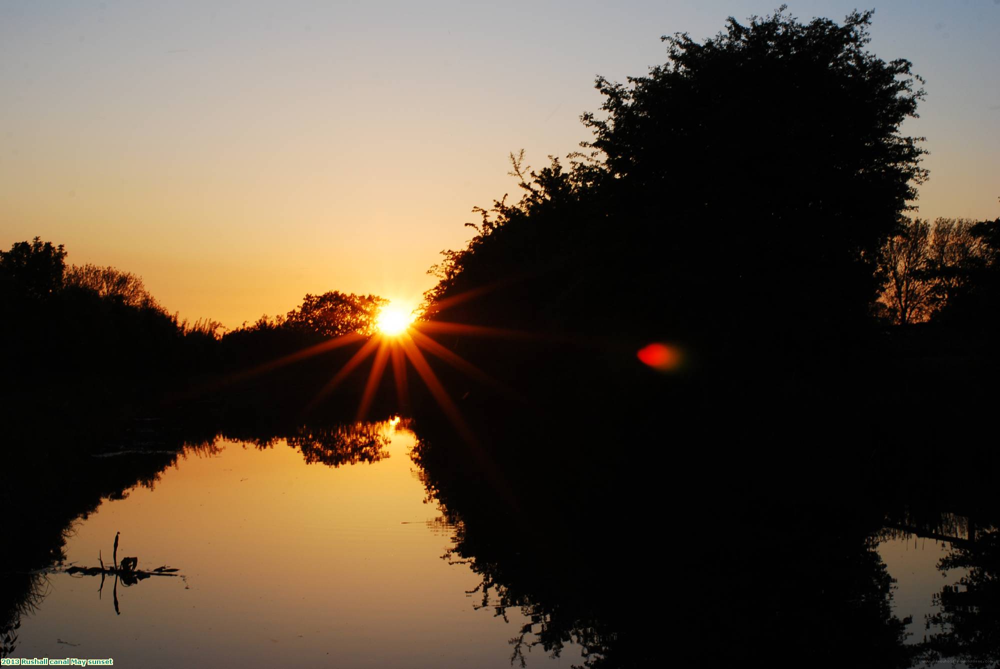 2013 Rushall canal May sunset