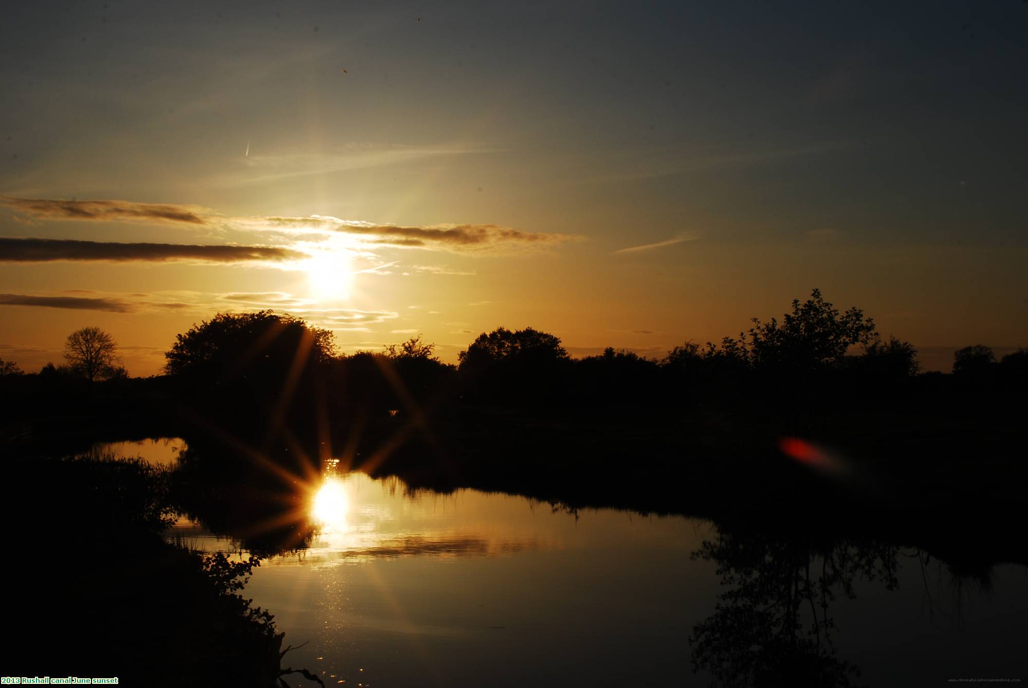 2013 Rushall canal June sunset