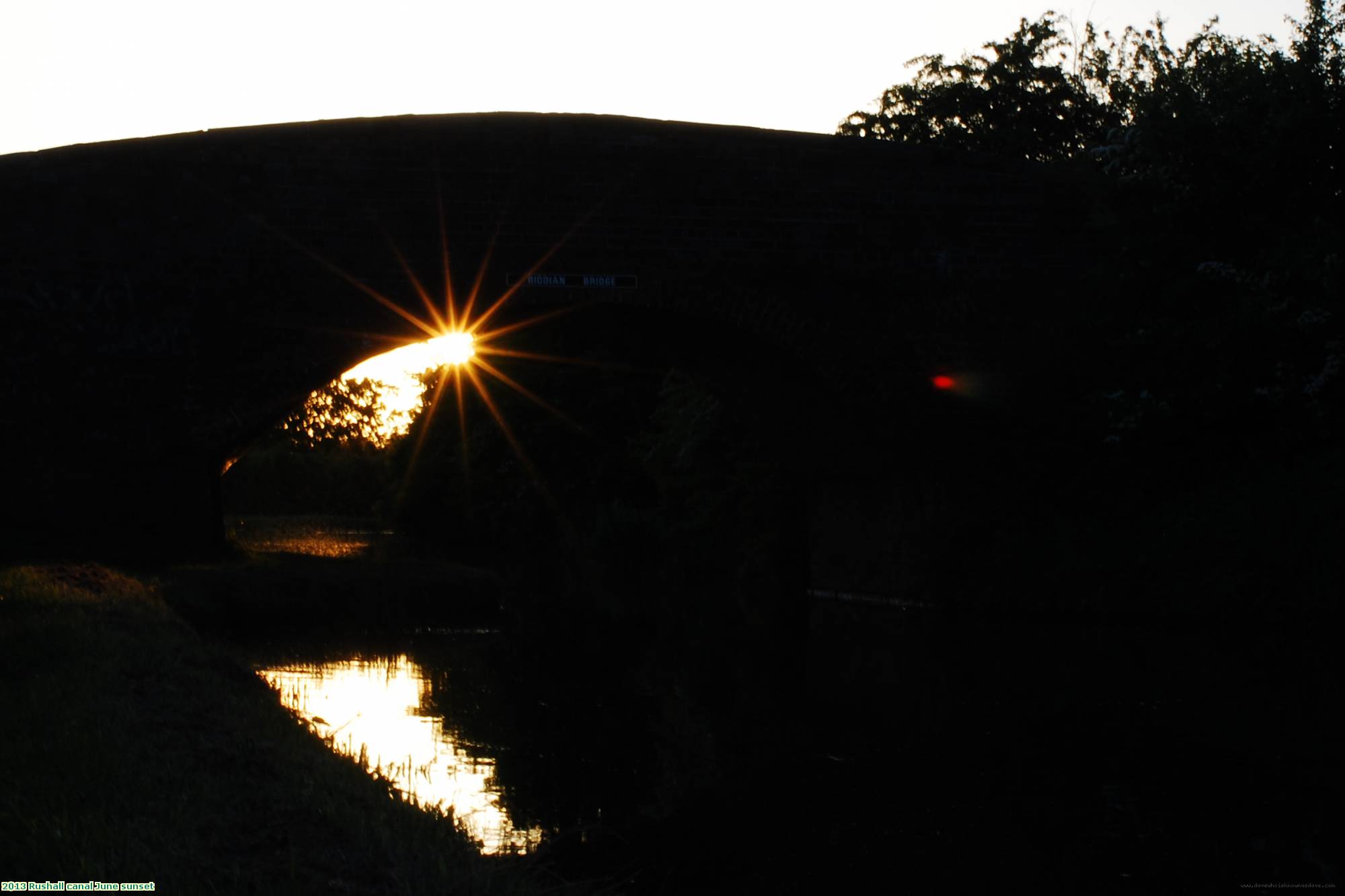 2013 Rushall canal June sunset