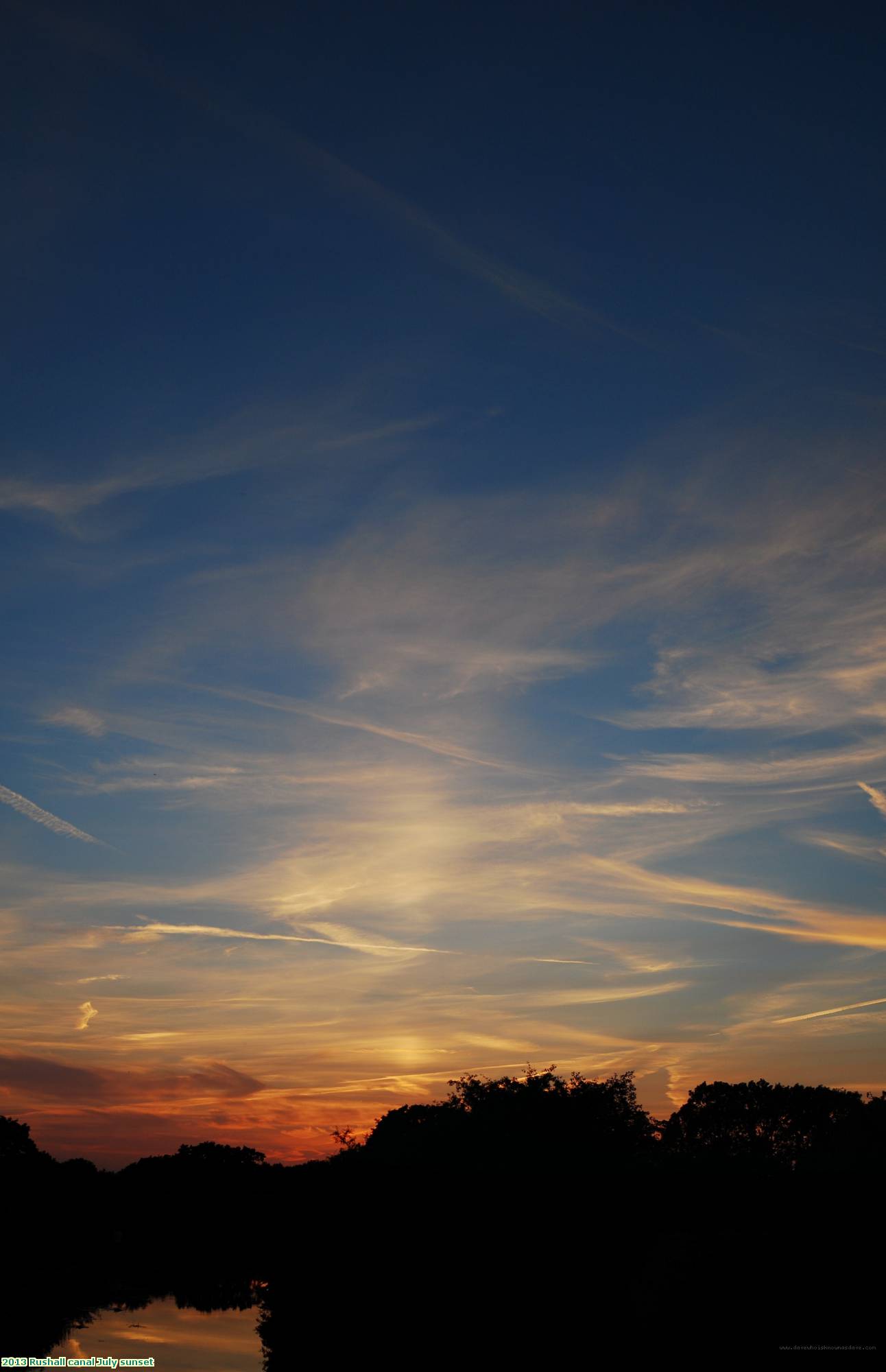 2013 Rushall canal July sunset