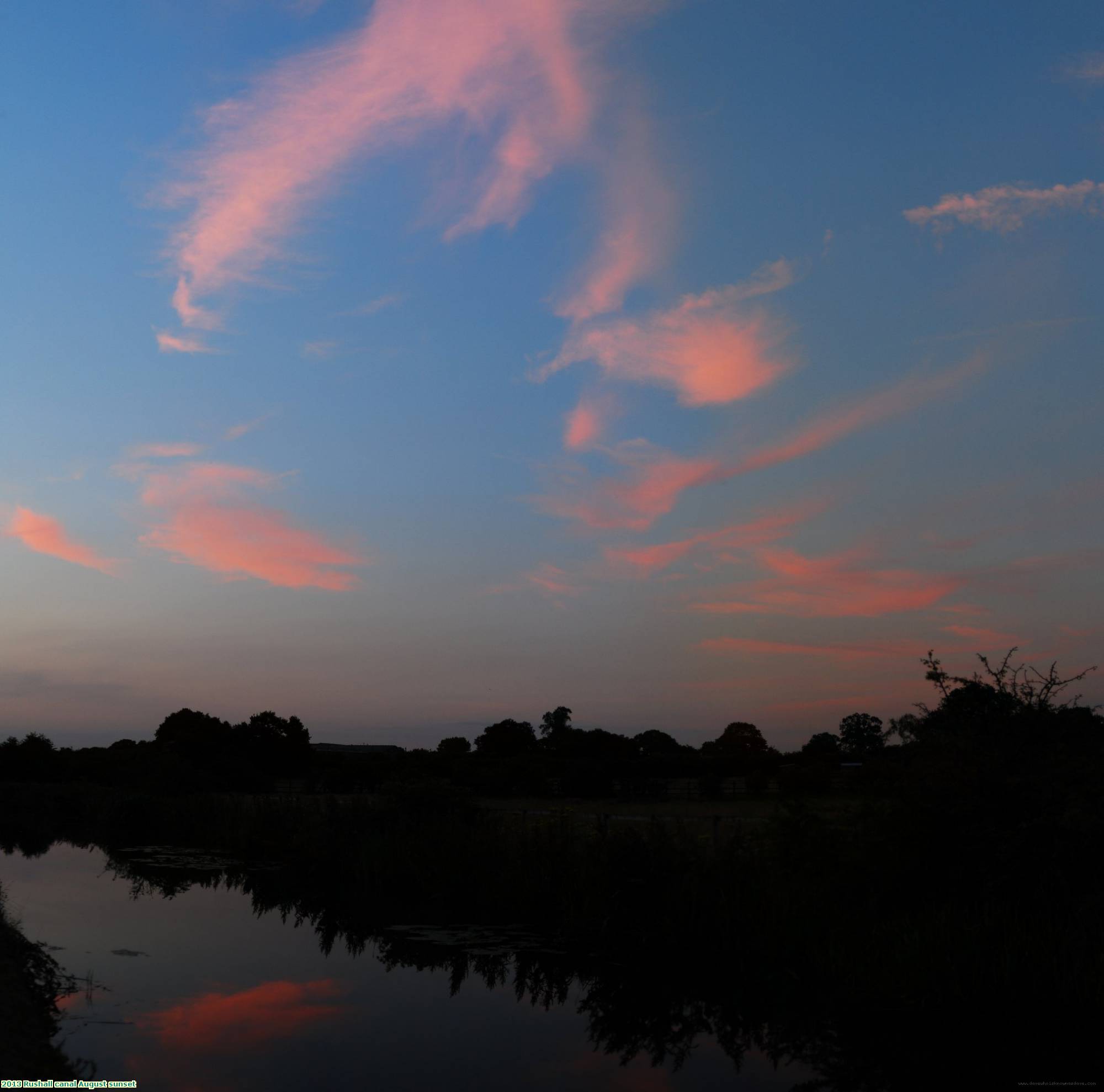 2013 Rushall canal August sunset