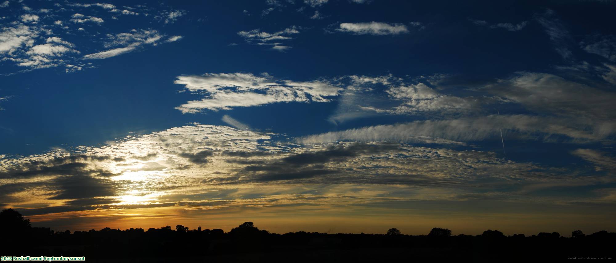 2013 Rushall canal September sunset