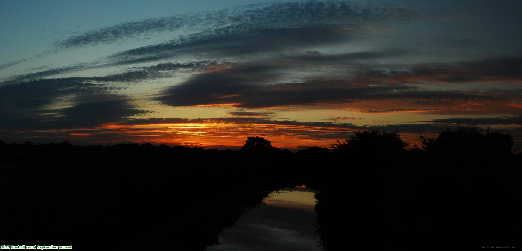 2013 Rushall canal September sunset