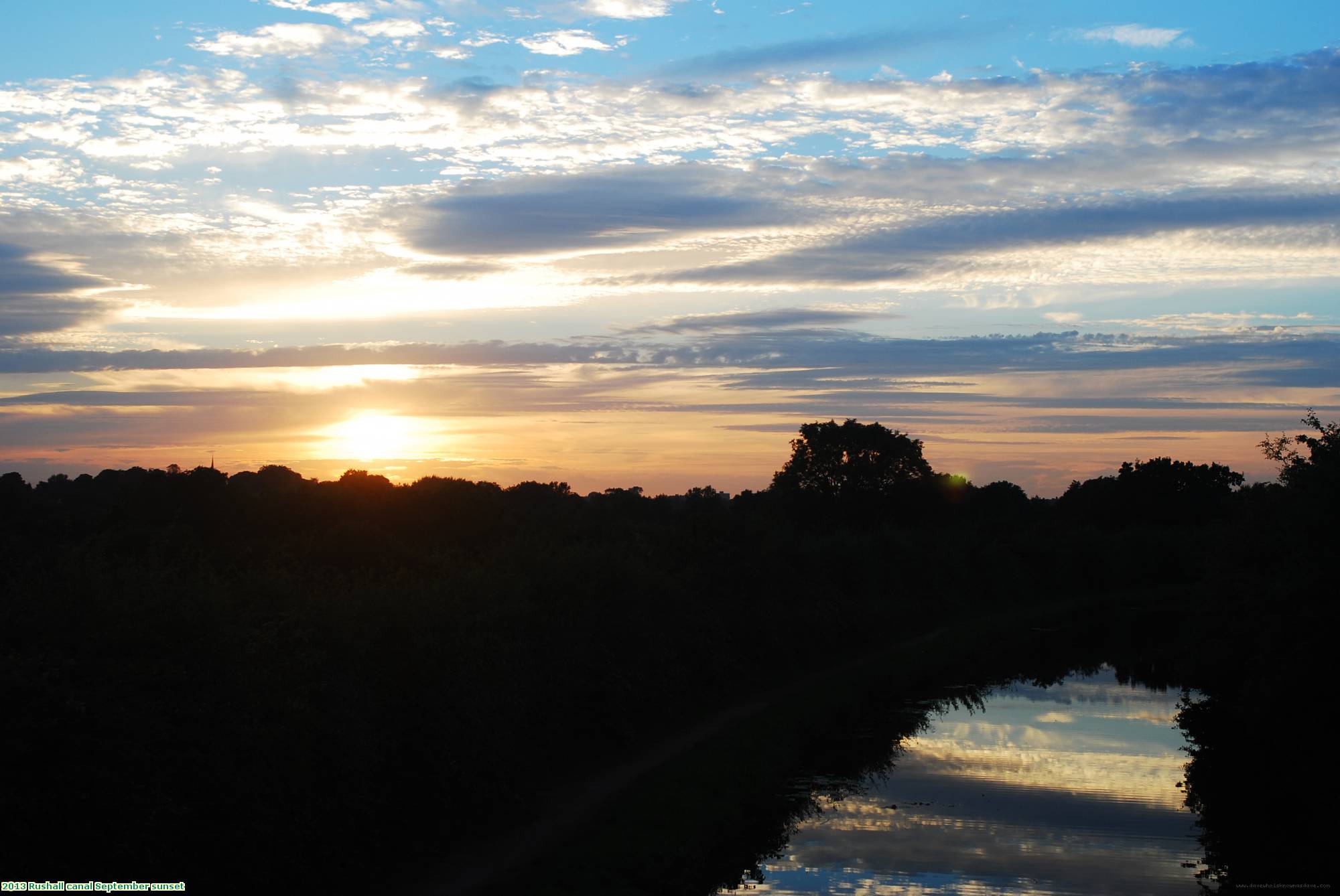 2013 Rushall canal September sunset