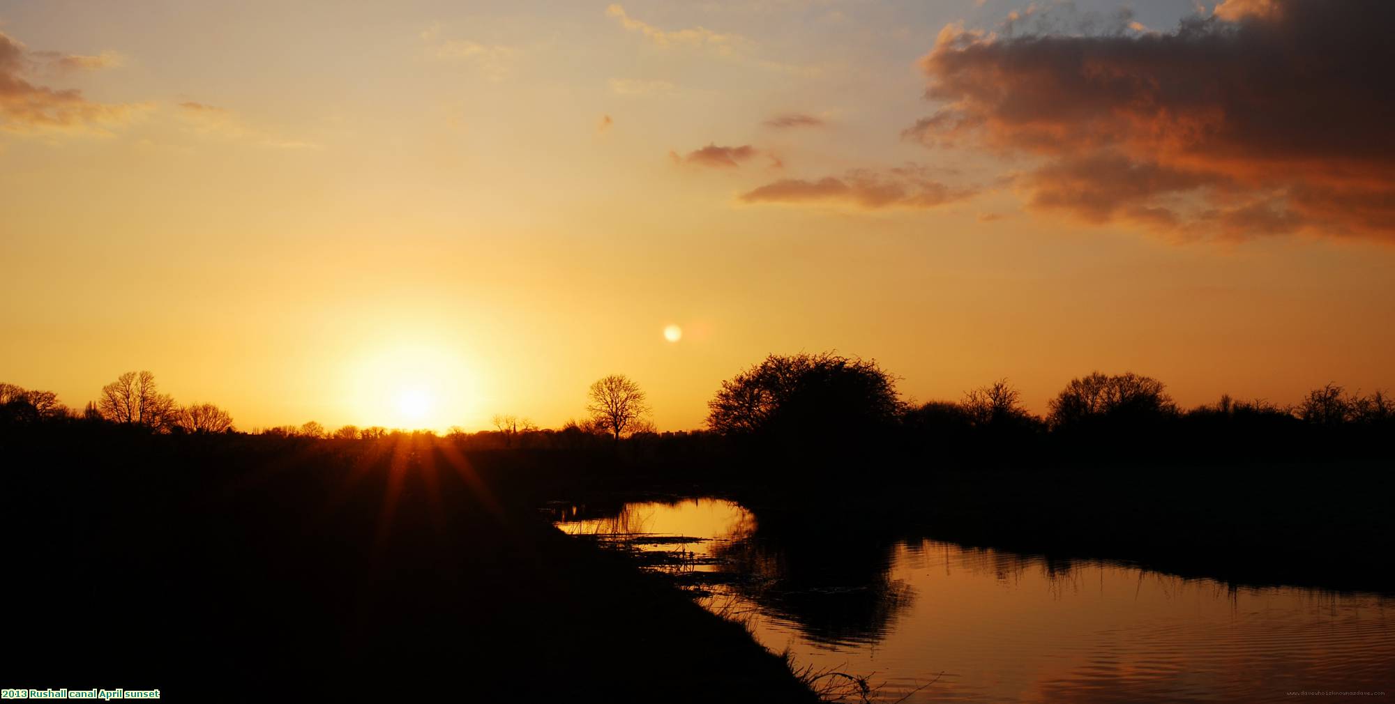 2013 Rushall canal April sunset