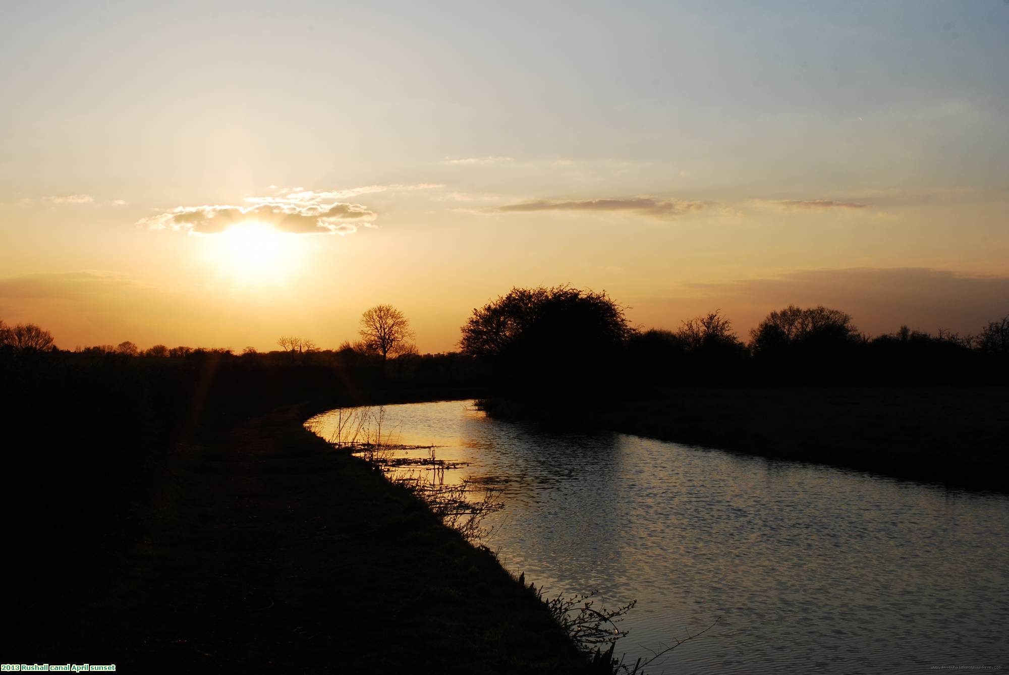 2013 Rushall canal April sunset