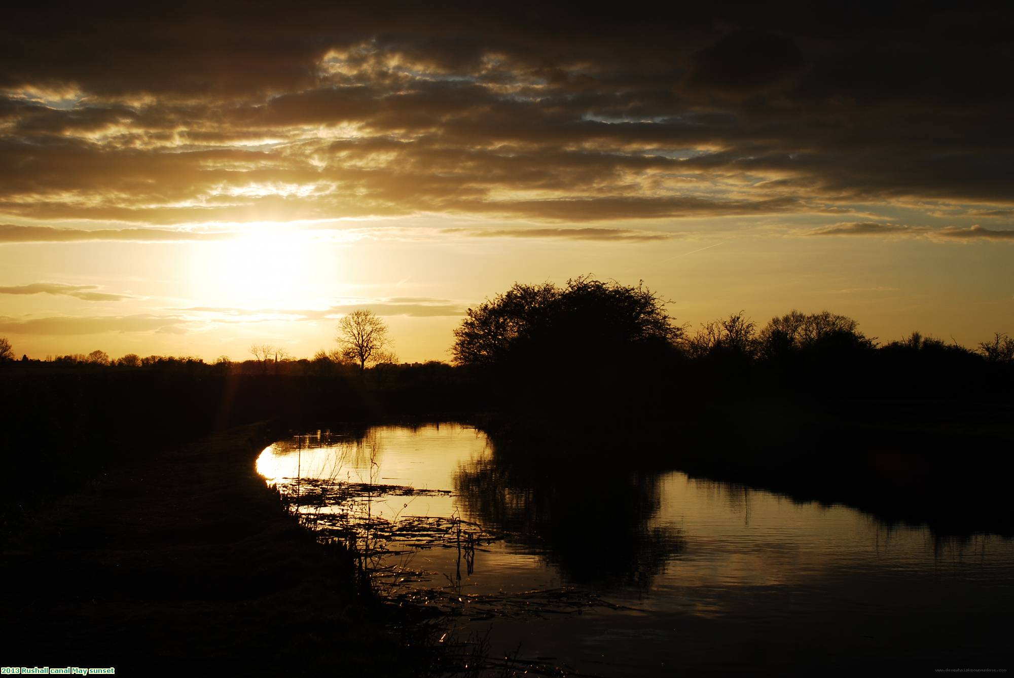 2013 Rushall canal May sunset