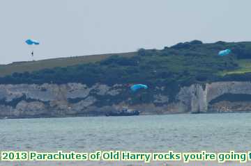  para 2013 Parachutes of Old Harry rocks you're going to get wet